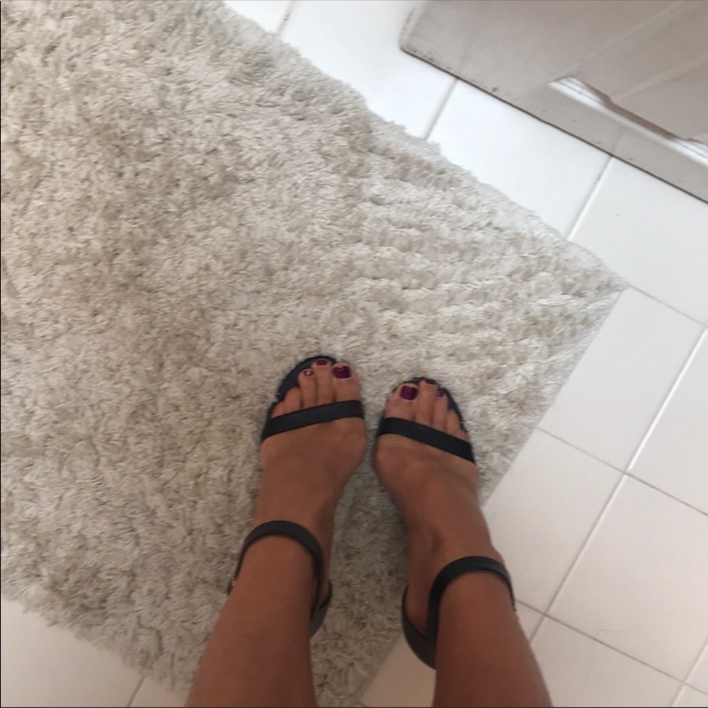 Black strappy heels